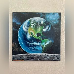 Moonscape Harmony Acrylic Painting